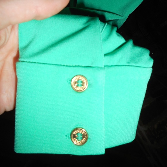 Vince Camuto mint green faux wrap long sleeve dress, 6 - Picture 10 of 12